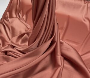 Imitatie satin de matase cupru-terracotta