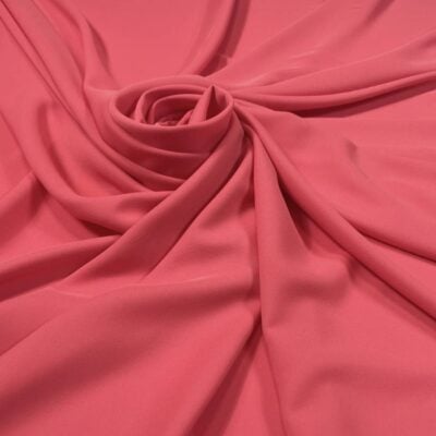 Crep subtire cu elastan coral-rose