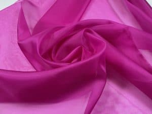 Organza de matase naturala fuchsia