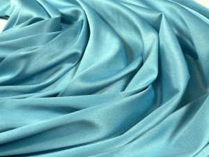 Satin gros elastic bleu-aqua
