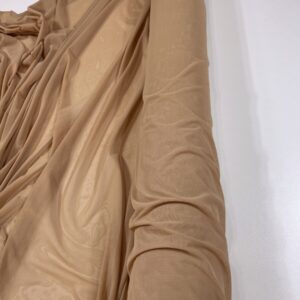 Tulle mesh elastic nude inchis