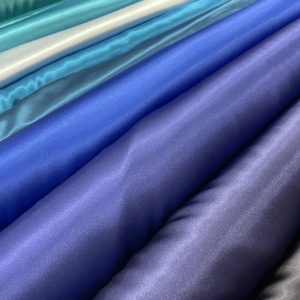 Satin elastic nuante bleumarin-albastru-turcoaz