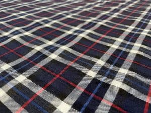 Stofa subtire carouri (tartan) bleumarin-rosu