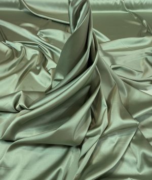 Imitatie satin de matase verde-olive