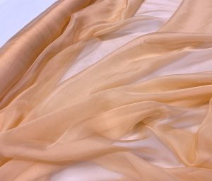 Voal chiffon de matase naturala piersiciu-rose