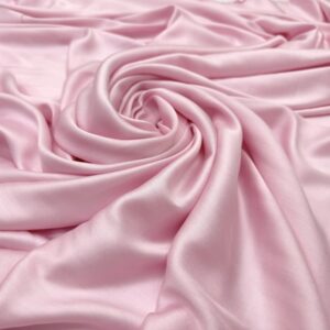 Batist de bumbac satinat roz pastel