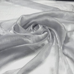 Organza creponata gri perlat