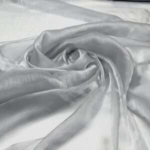 Organza creponata gri perlat