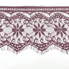 Bordura dantela elastica roz prafuit