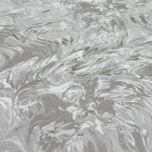 Tesatura draperie imprimeu floral gri