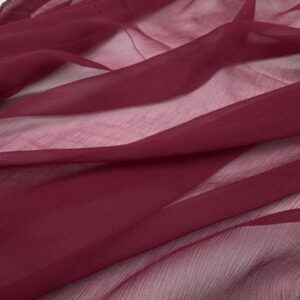 Voal creponat de matase naturala (muselina) burgundy